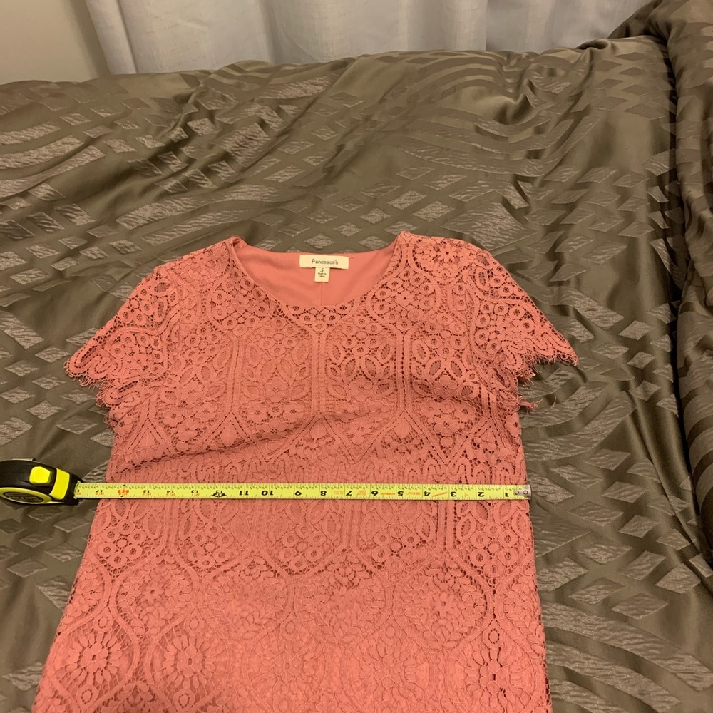 🙂 BOGO Francesca’s Pink Lace Mini Dress - Picture 6 of 8